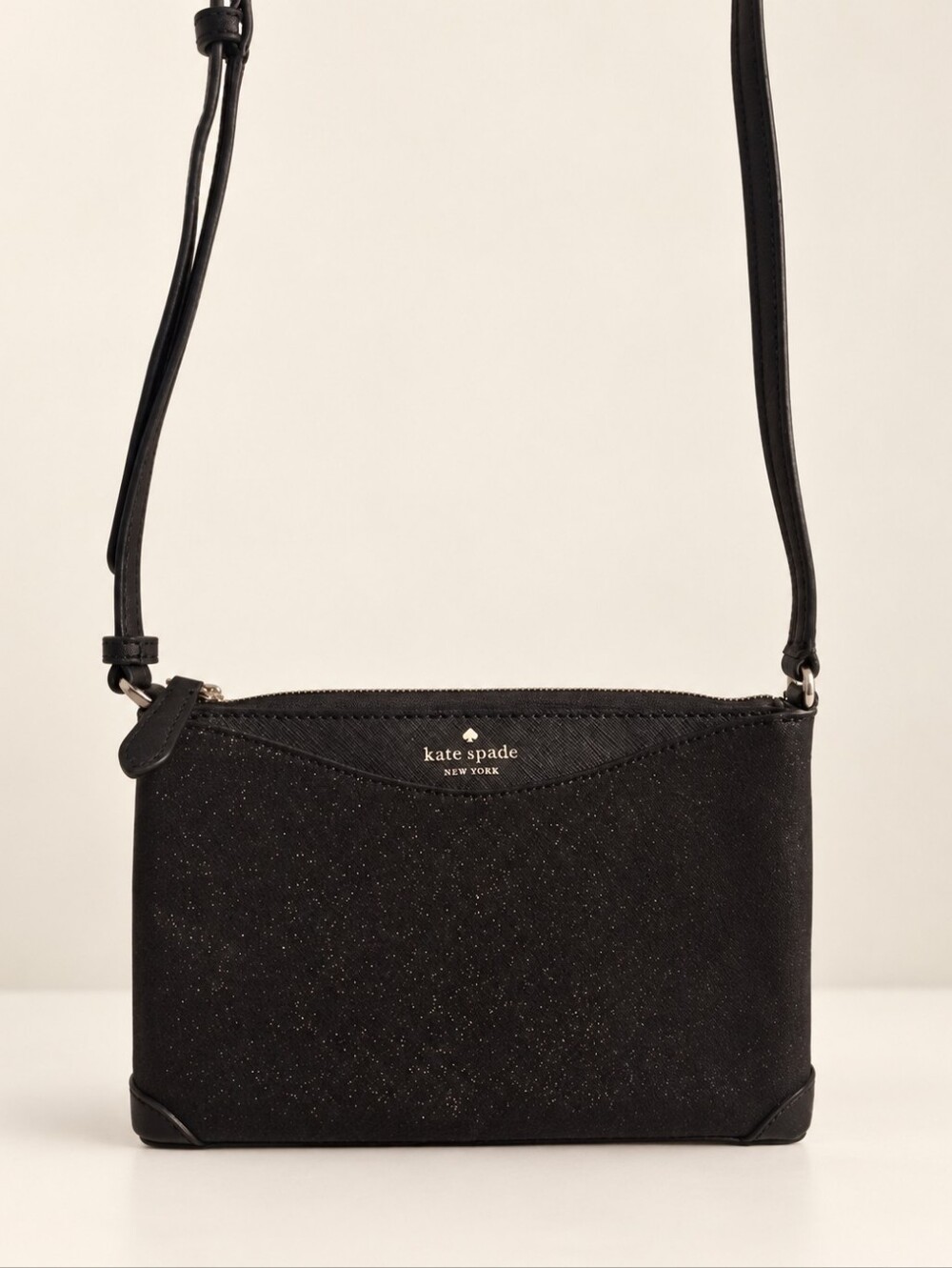 Kate Spade Black Glitter Crossbody bag NWOT